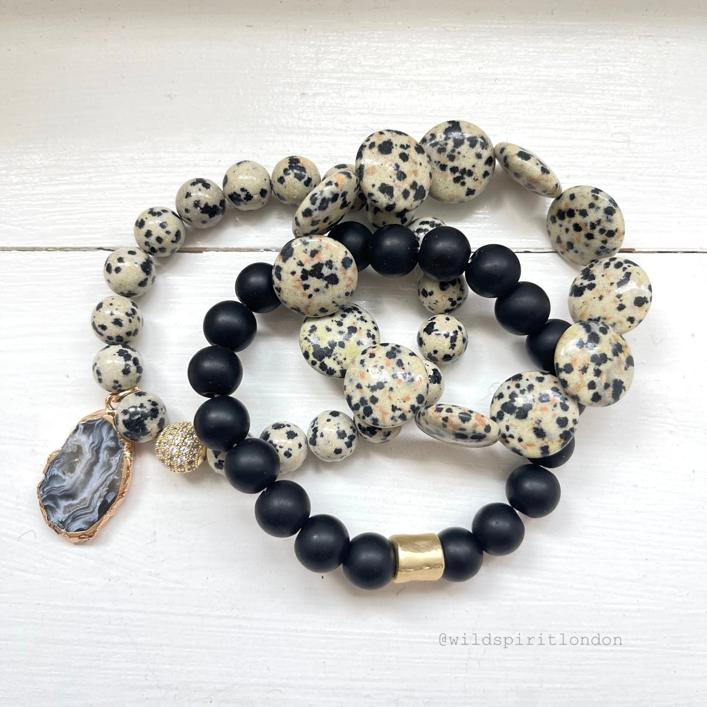 Dalmation Bling Set of 3 Bracelets