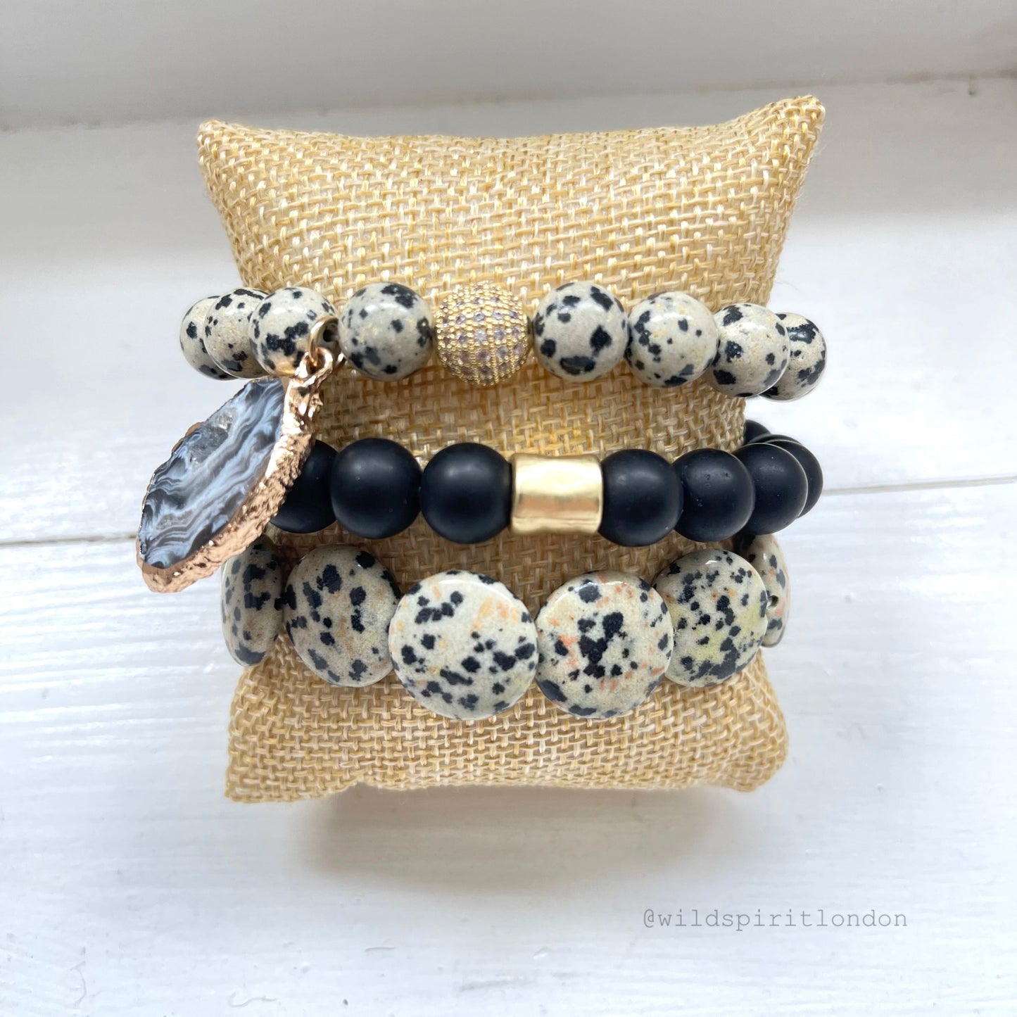 Dalmation Bling Set of 3 Bracelets