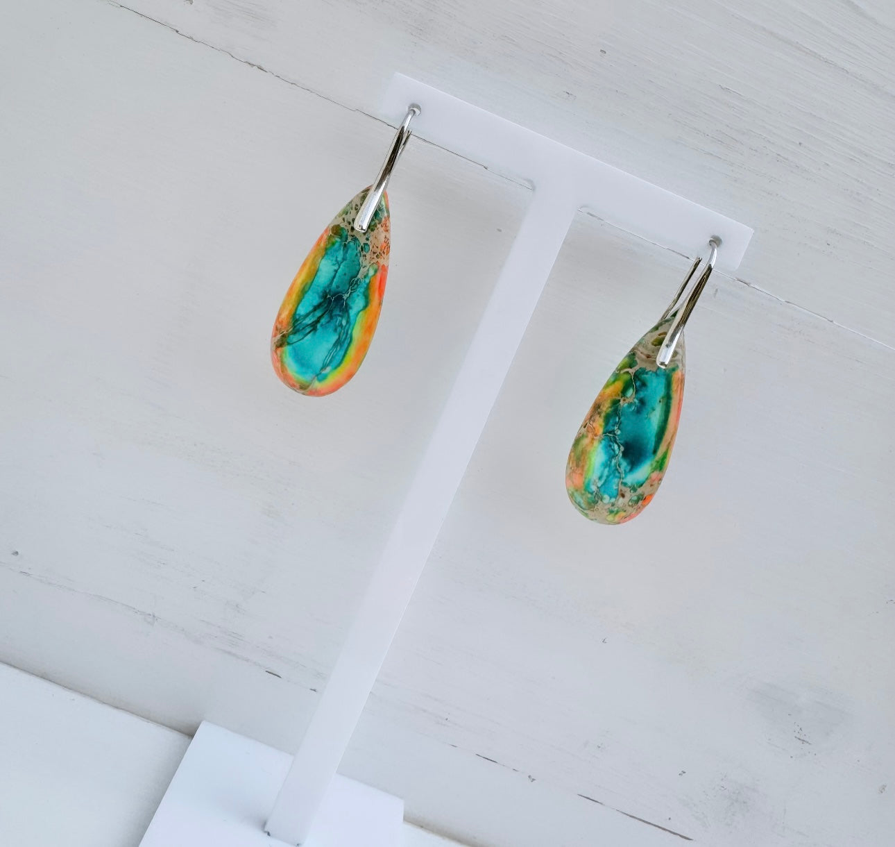 Aqua Jasper Earrings