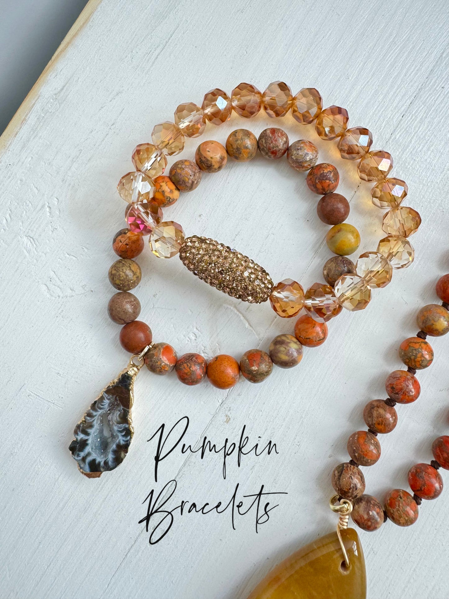 Pumpkin Set of 2 Bracelets