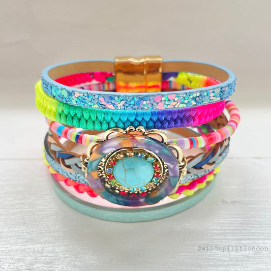 Indigo Boho Cuff Bracelet