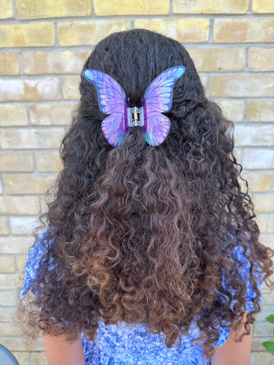 Purple Big Butterfly Hair Clip