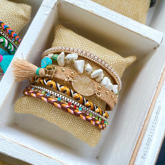 Tan Skye Boho Cuff Bracelet