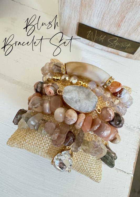 Blush Set of 5 Bracelets