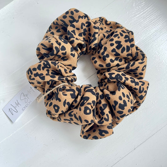 Giant Leopard Print Scrunchie