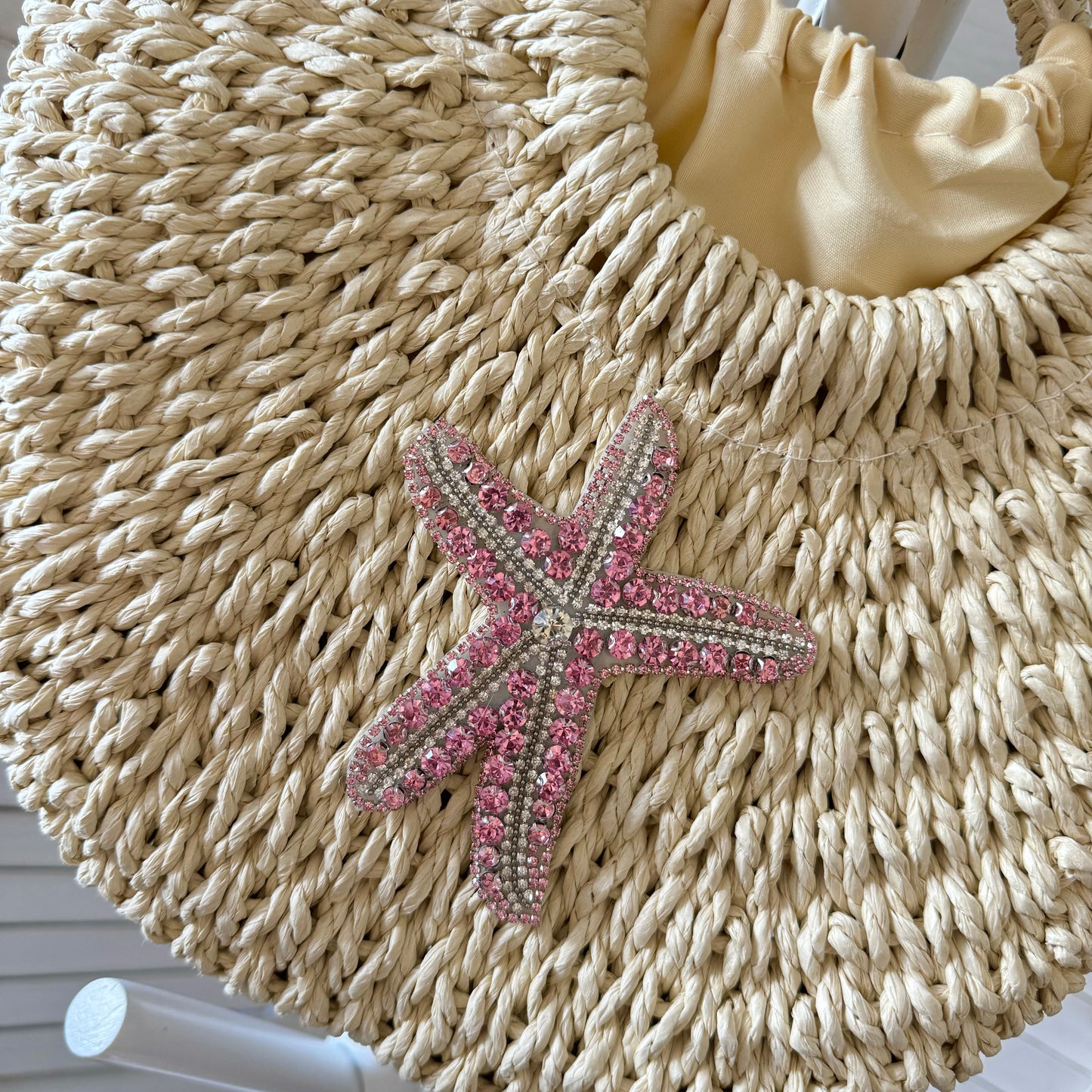 Starfish Pink Straw Bag