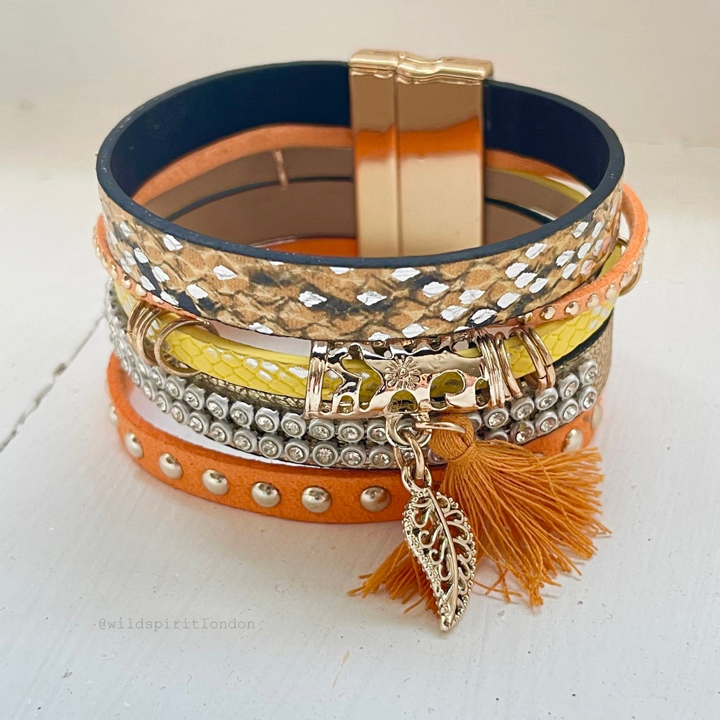 Orangina Boho Cuff Bracelet